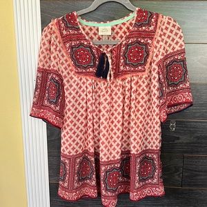 Knox Rose Bohemian Fall Top size M